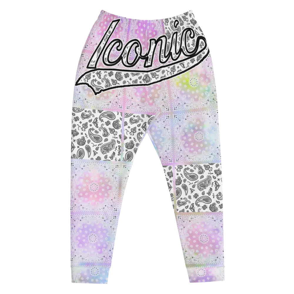 ROYAL ICONIC | Bandana Flag Patchwork Tie Dye Acid Wash Aether Pour Unisex Jogger Sweatpant HueMan Gang Color Cloud 1 Abstract Cray On Pour