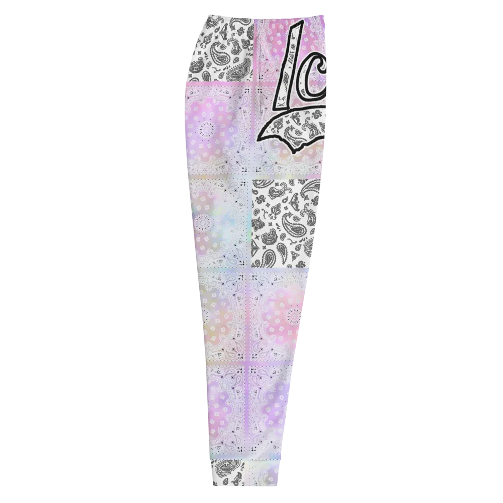 ROYAL ICONIC | Bandana Flag Patchwork Tie Dye Acid Wash Aether Pour Unisex Jogger Sweatpant HueMan Gang Color Cloud 1 Abstract Cray On Pour