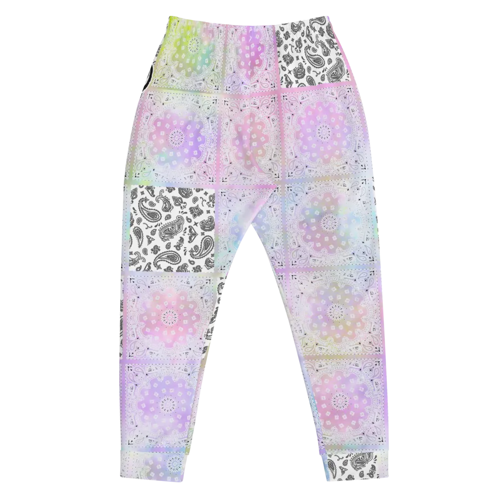 ROYAL ICONIC | Bandana Flag Patchwork Tie Dye Acid Wash Aether Pour Unisex Jogger Sweatpant HueMan Gang Color Cloud 1 Abstract Cray On Pour