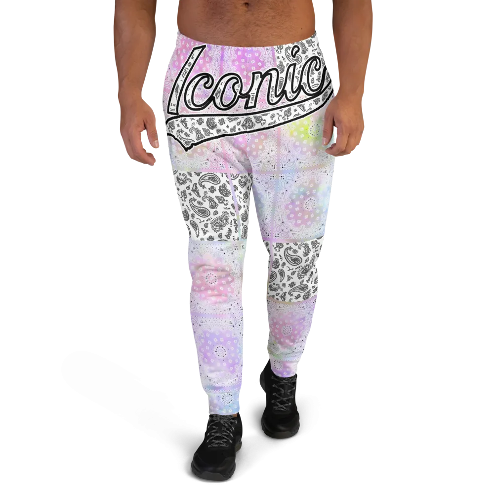 ROYAL ICONIC | Bandana Flag Patchwork Tie Dye Acid Wash Aether Pour Unisex Jogger Sweatpant HueMan Gang Color Cloud 1 Abstract Cray On Pour