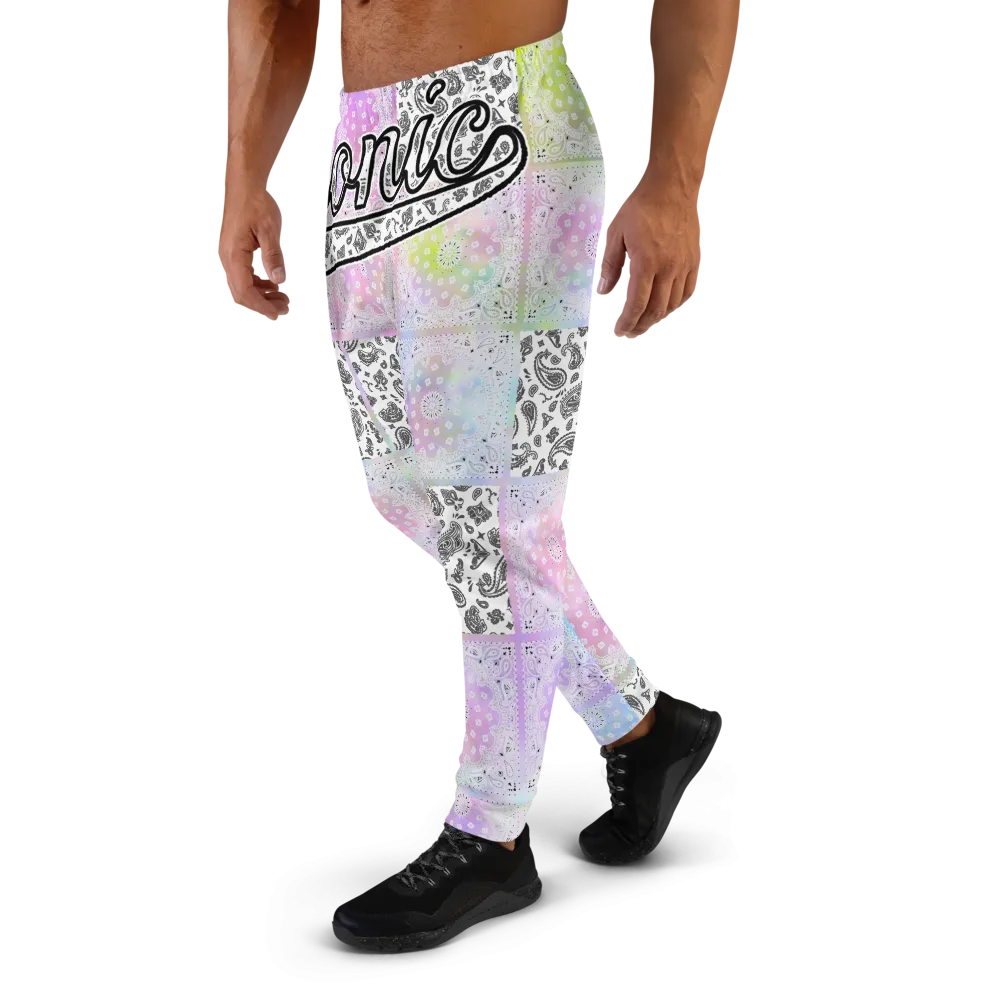 ROYAL ICONIC | Bandana Flag Patchwork Tie Dye Acid Wash Aether Pour Unisex Jogger Sweatpant HueMan Gang Color Cloud 1 Abstract Cray On Pour