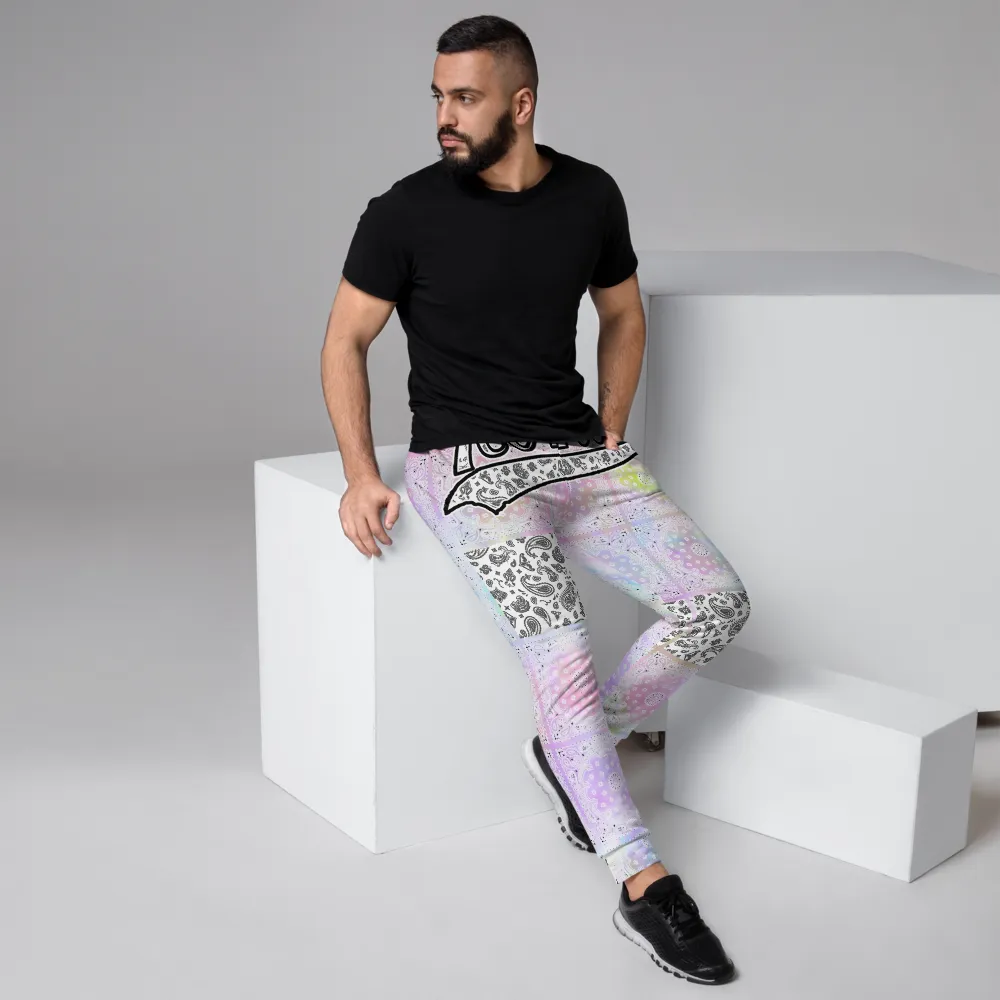 ROYAL ICONIC | Bandana Flag Patchwork Tie Dye Acid Wash Aether Pour Unisex Jogger Sweatpant HueMan Gang Color Cloud 1 Abstract Cray On Pour