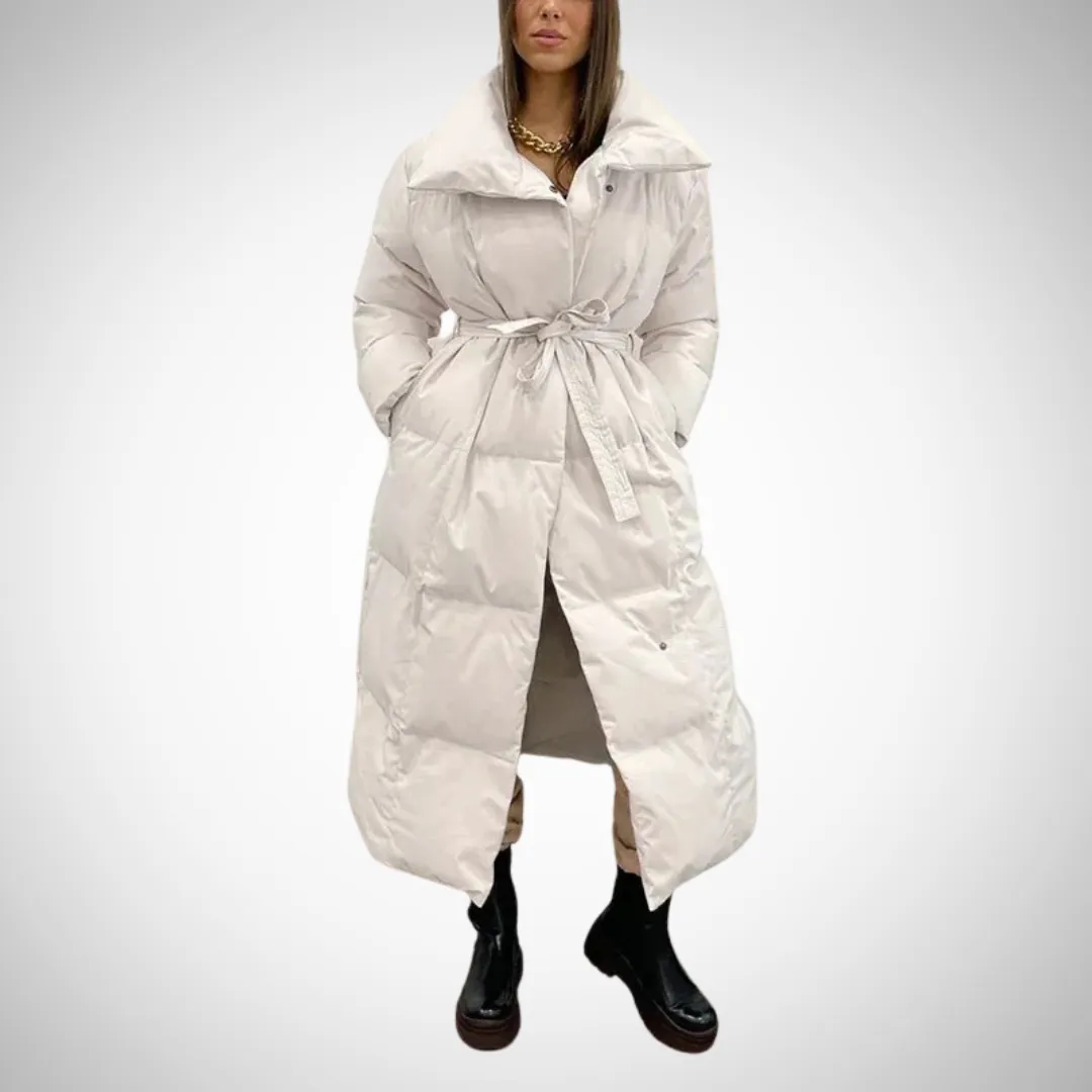 Sabrina Belted Long Puffer Coat