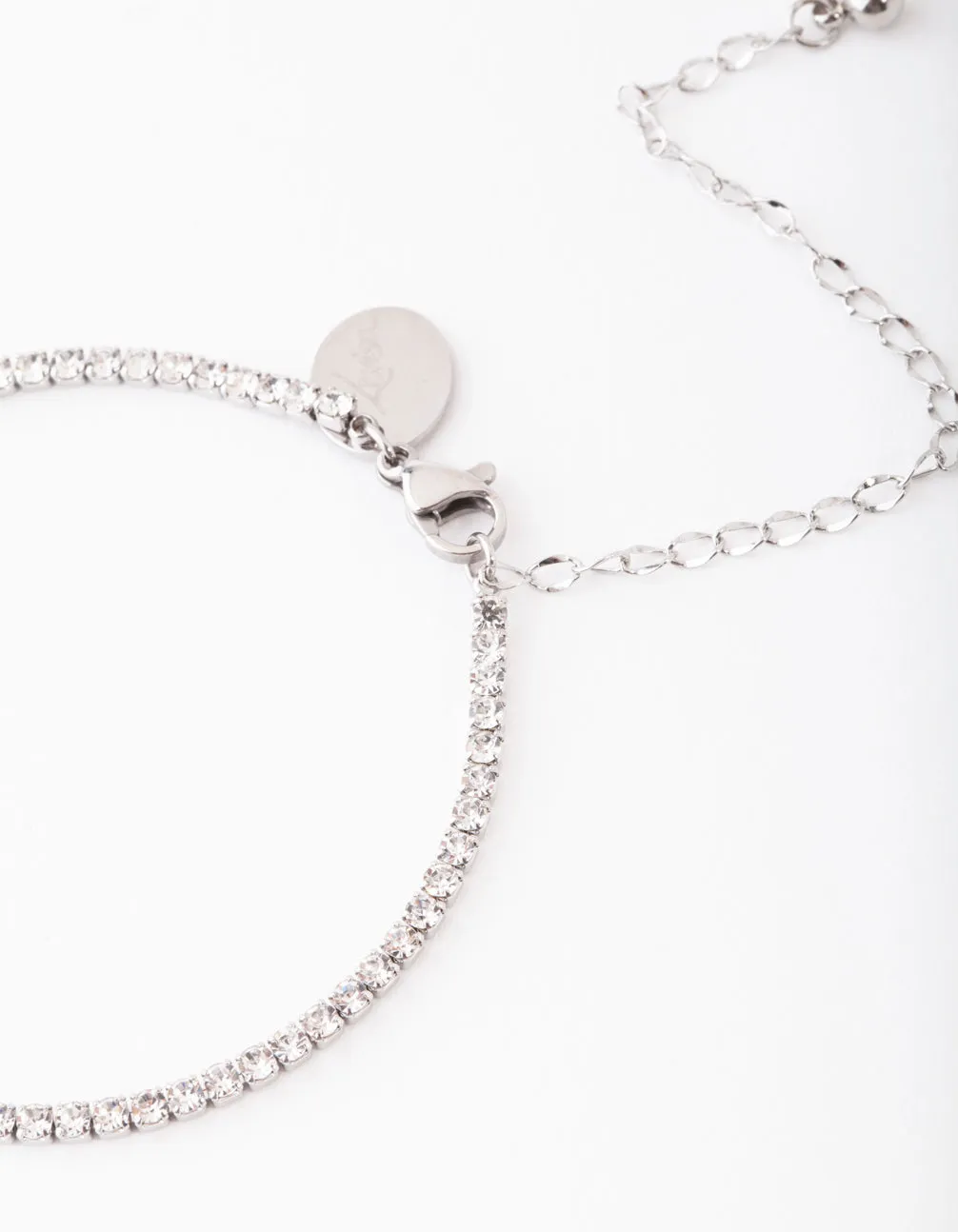 Stainless Steel Diamante Bracelet