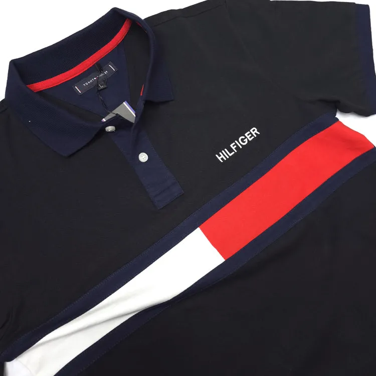 THF ambient men's polo shirt | Black