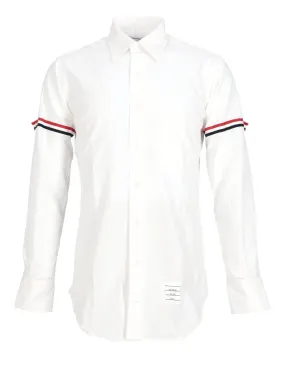 THOM BROWNE RWB stripe detail sleeve shirt