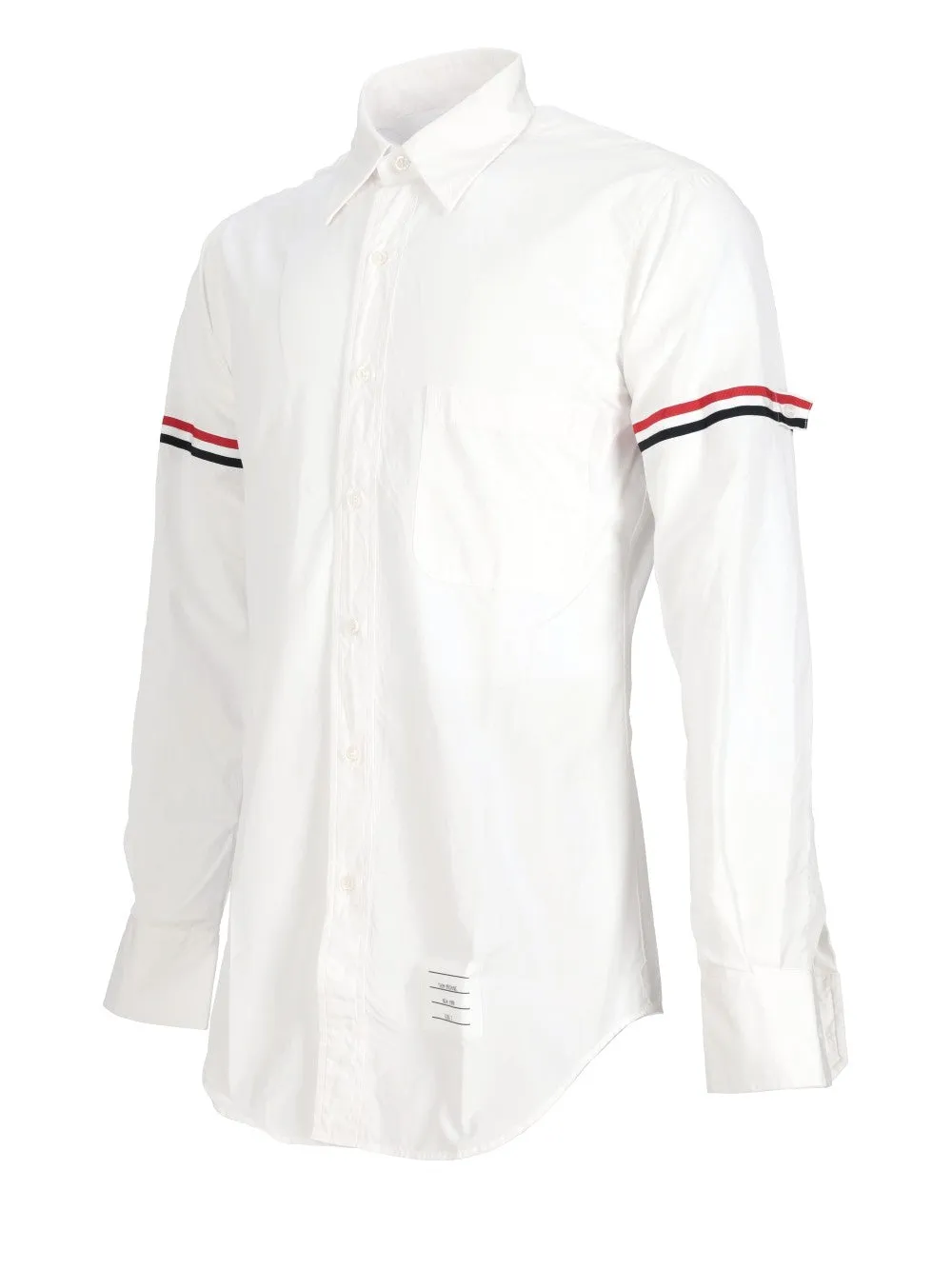 THOM BROWNE RWB stripe detail sleeve shirt