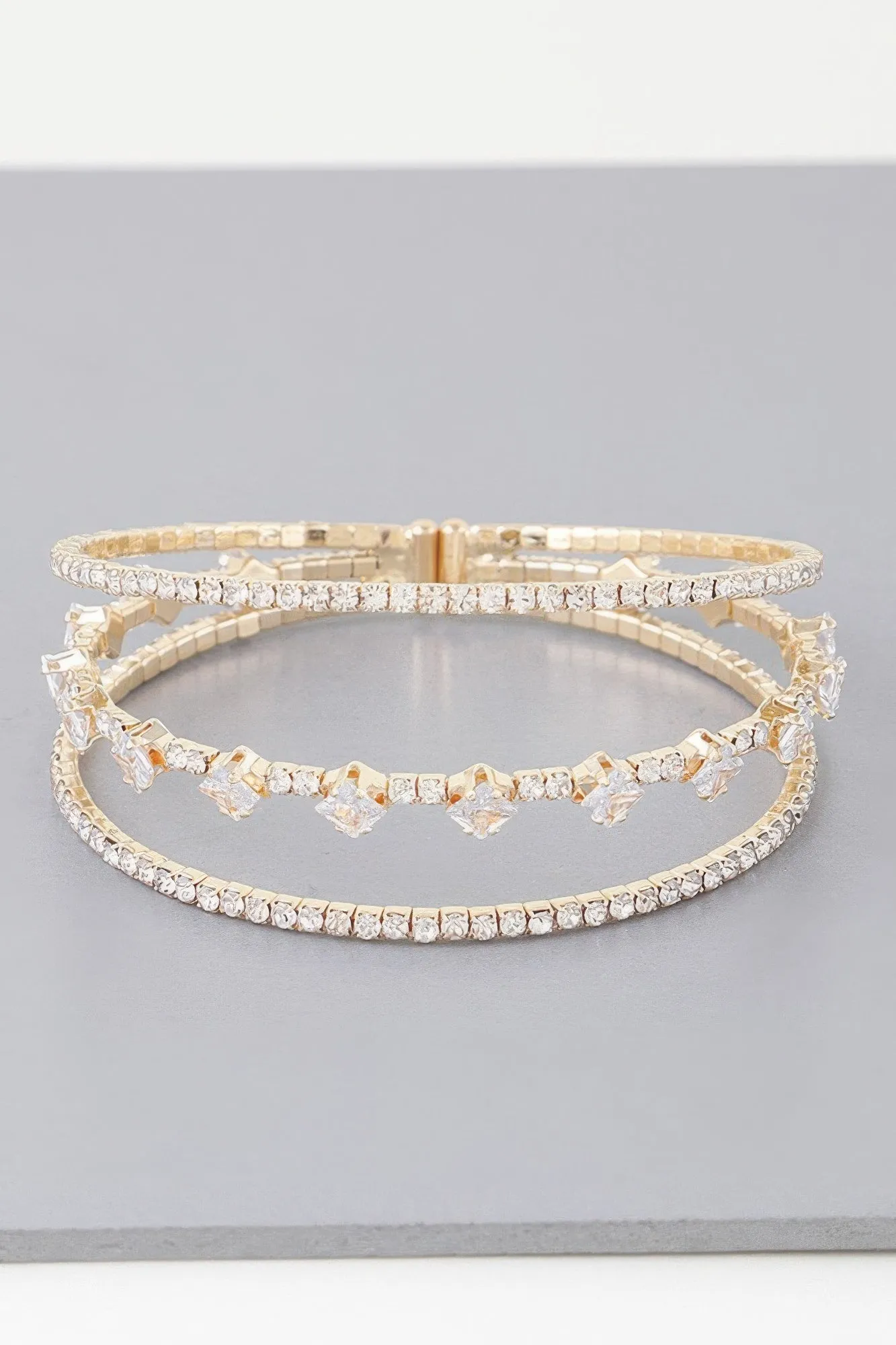 Triple Cubic Zirconia Bracelet