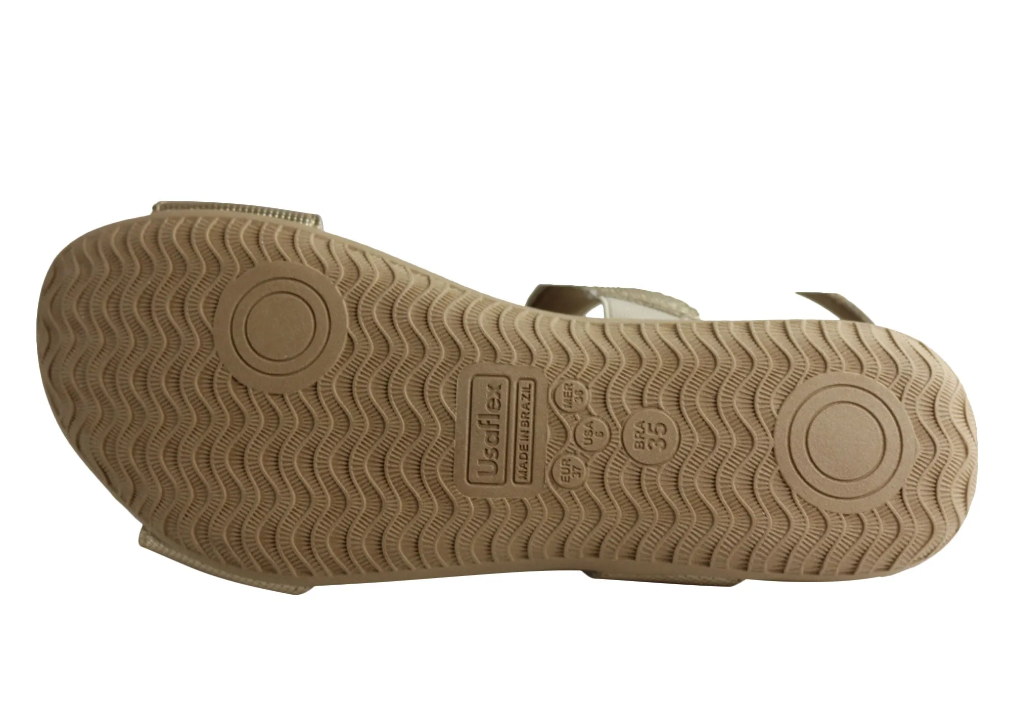 Usaflex Darwin Womens Comfort Cushioned Leather Sandals Made In Brazil