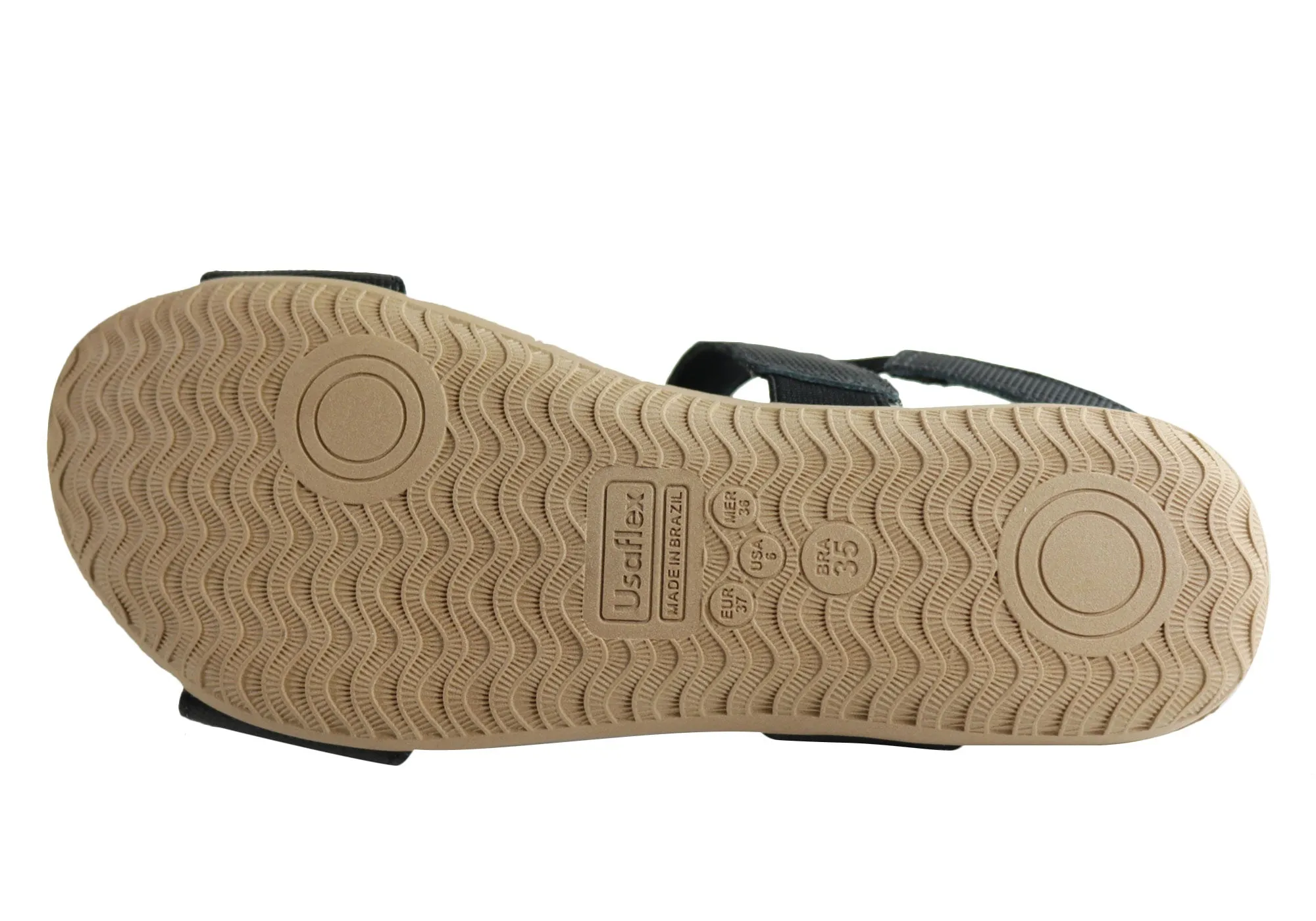 Usaflex Darwin Womens Comfort Cushioned Leather Sandals Made In Brazil