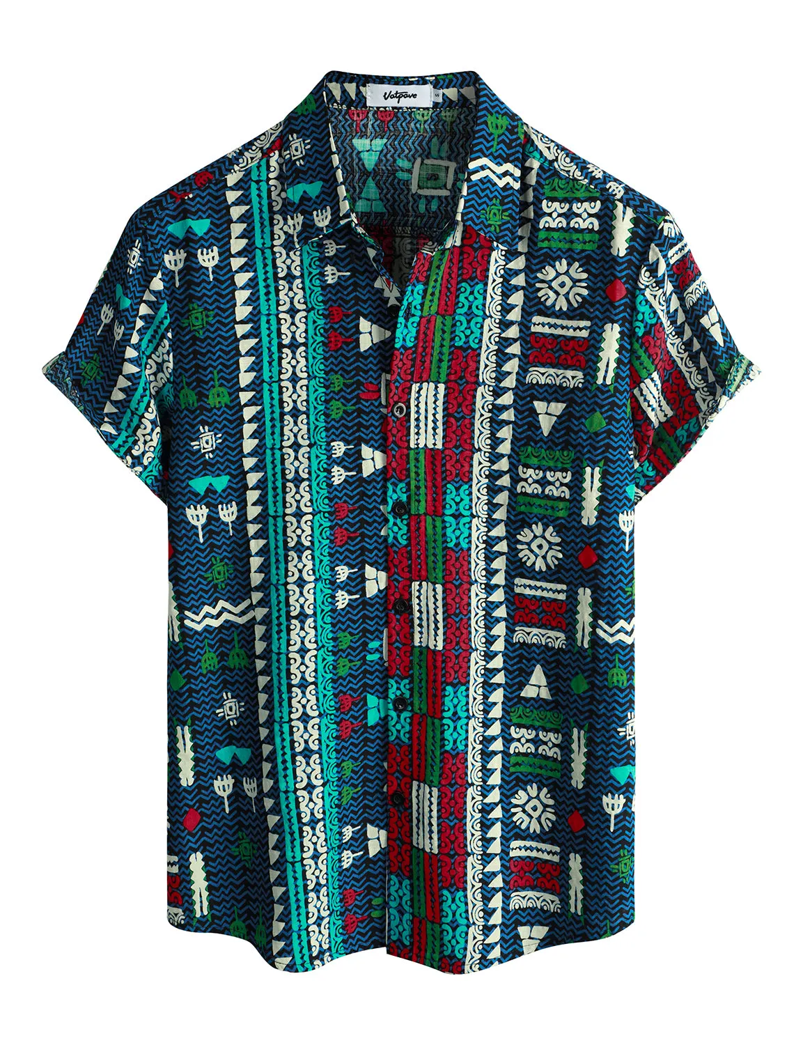 VATPAVE Mens Summer Tropical Shirts Short Sleeve Button Down Aloha Hawaiian Shirts