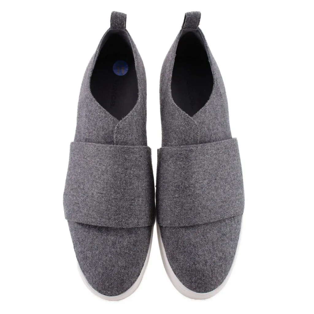 VINCE SLIP-ON PLATFORM SNEAKERS GRAY 11 US