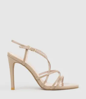 WILLA100 Strappy Sandal in Nude Patent