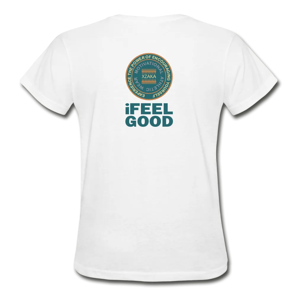 XZAKA - Women "I Feel Good" Workout T-Shirt - W3524