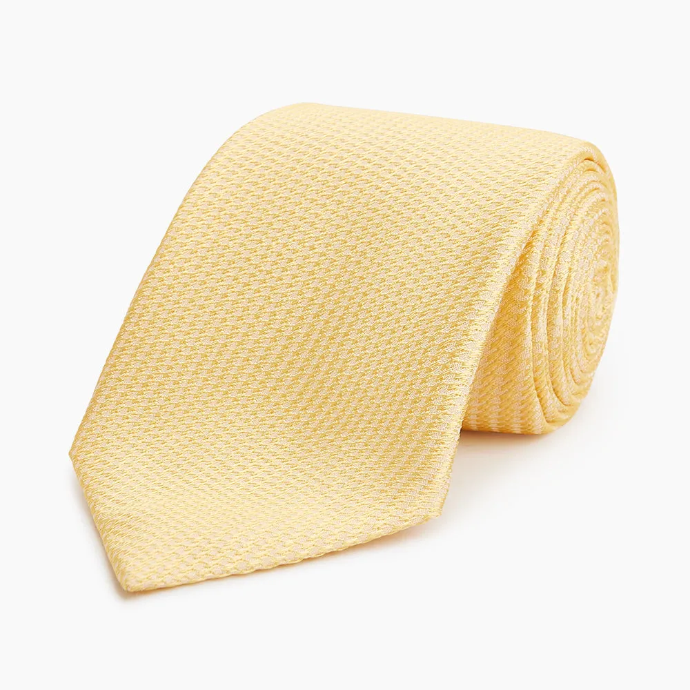 Yellow Lace Silk Tie